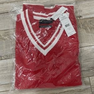 Black Brown 1826 Red Pima Cotton Sweater